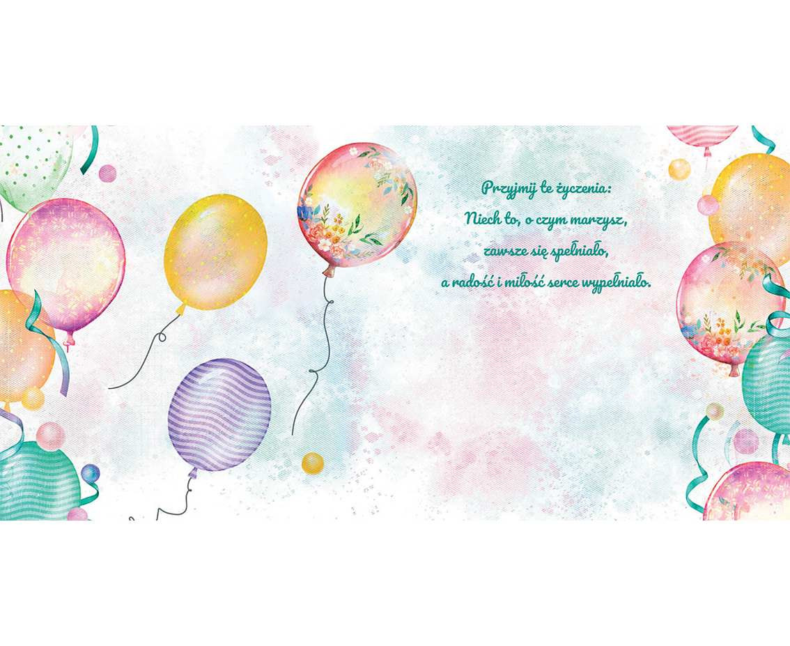 Greeting card BUNCH OF BALLONS , 1 pc.